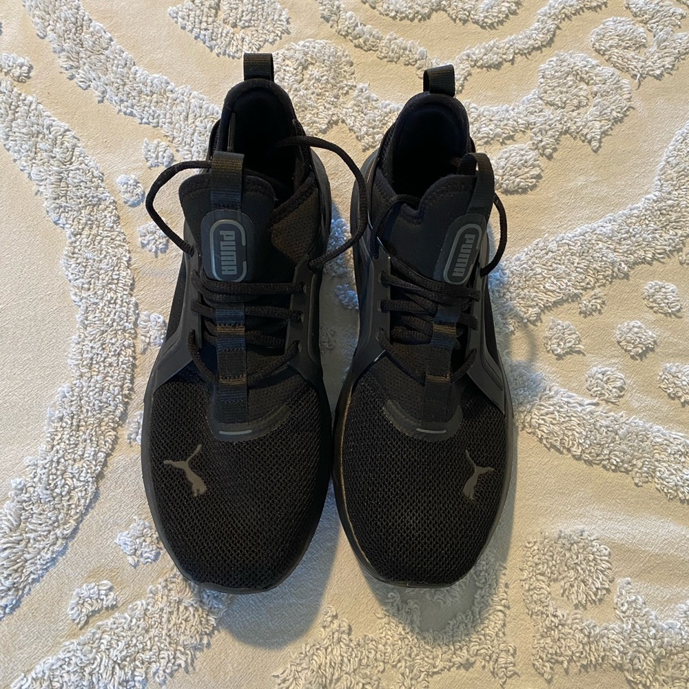 Puma Men's Black Mesh Sneakers